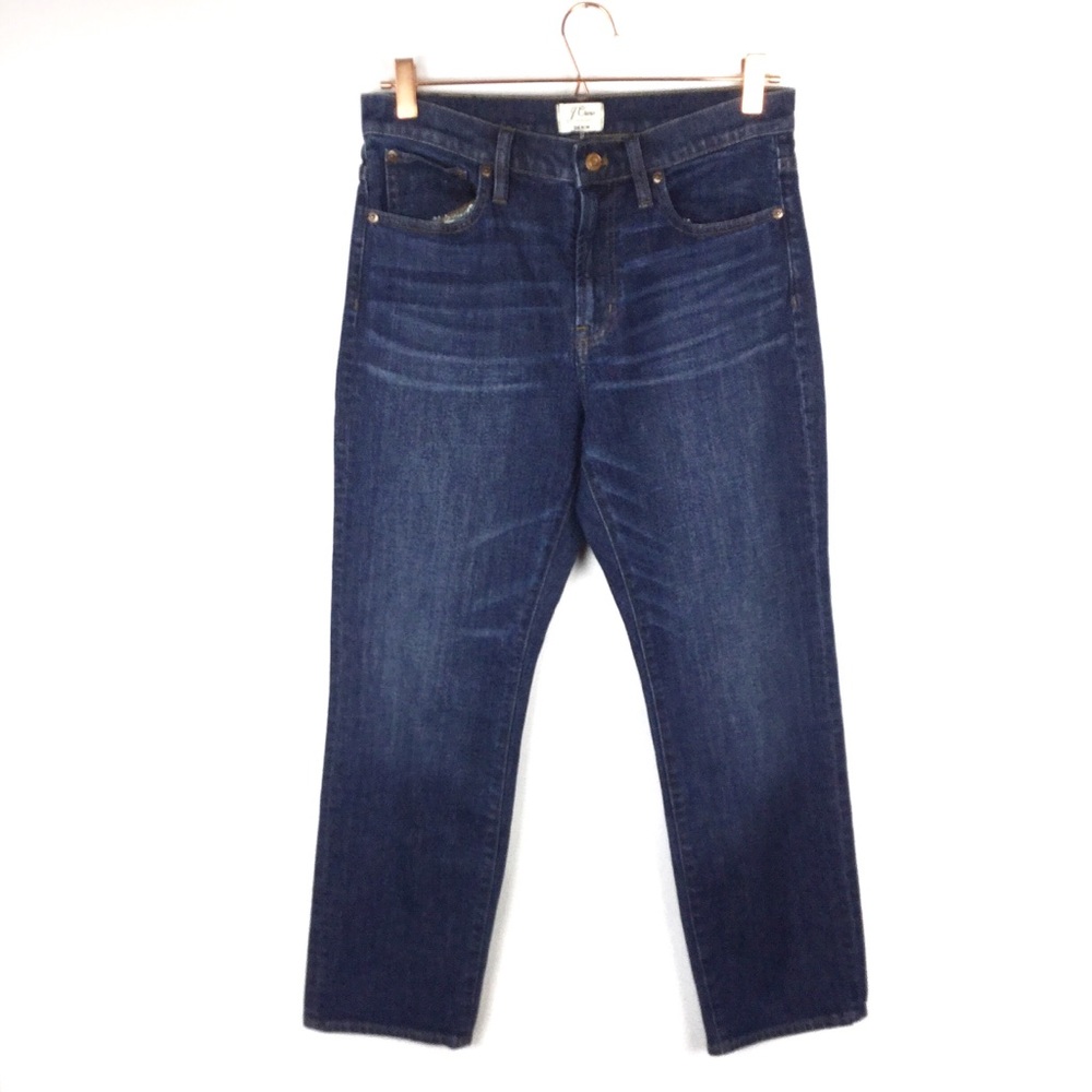 J. Crew High Rise Dark Wash Denim Jeans